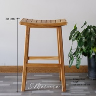 เก้าอี้ไม้สัก เก้าอี้บาร์ สำหรับร้านcafe หรือบ้าน Stool indoor and outdoor มีทั้งสูง 45 ซมและ 70 ซม