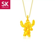 SK Jewellery Mischievous Stitch 999 Pure Gold Pendant