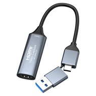 USB 3.0 Dual-Head Type-C Capture Card Mobile Computer Game Live Recording HDMI HD Capture