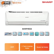 Sharp 1.0HP J- Tech Inverter Air Conditioner / Penghawa Dingin / Aircond - AHX9VED2