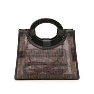 Hong Kong Direct Mail fendi fendi Coffee Color Ladies Handbag 8BH353A6D6F12PN Daily All-Match