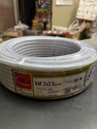 สายไฟ VAF ขนาด 2 X 1  2 X 1.5  2 X 2.5 SQ.MM. ยี่ห้อ THAI UNION ยาว 30 เมตร