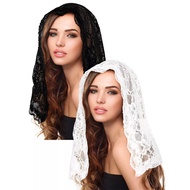 Elegant Bridal Lace Veil, Muslim Wedding Church Short Veil Latin Shawl Veil for Women