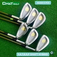 ADAM 6-piece iron golf club set: 5, 6, 7, 8, 9, P. Hybrid Baron gold shaft, bright and beautiful, or