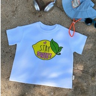 (SUMMER COLLECTION) CUTE WHITE LEMON T-SHIRT Loose Form Boxy 100% Cotton 2C