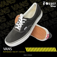 VANS รองเท้าผ้าใบมือสอง สีดำ สภาพเหมือนใหม่ เบอร์ใหญ่หายาก จัดส่งฟรี! เก็บปลายทาง