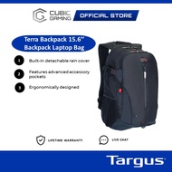 Targus 15.6" Terra Backpack Laptop Bag With Ergonomic Design W/Built Rain Cover - Black TSB226AP