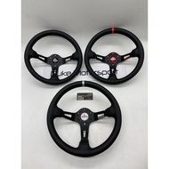 Momo Full Speed Steering Wheel With Japan Logo Design Universal Momo Racing Deep Steering Wheel 13.5