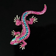 Vintage red lizard brooches for woman clothes hat accessories animal brooch pin