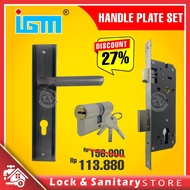Handle Plate Set IGM IK-888L NB/BN Wooden Door Handle Door Handle