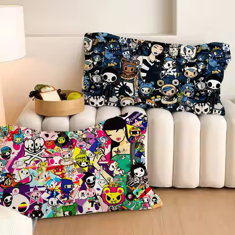 Japan Tokidoki Cartoon Pillow Towels- Single Quick-Dry Polyester Pillowcase Pillow Core Cover Breath