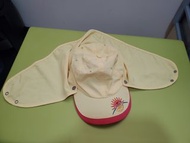 UV100兒童涼感護頸帽黃色遮陽帽