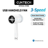 CUKTECH Mini Outdoor USB Handheld Fan 3 Speed Levels Powerbank Compatible Kipas Portable