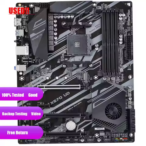 Gigabyte X570 UD Motherboard ATX Socket AM4 AMD X570 DDR4 128GB PCI-E 4.0 SATA III USB3.2 Original D