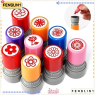 FENGLIN DIY Drawing Toy, Random Plastic Flower Stamp, Self Inking Handcraft Cartoon Teacher Review S
