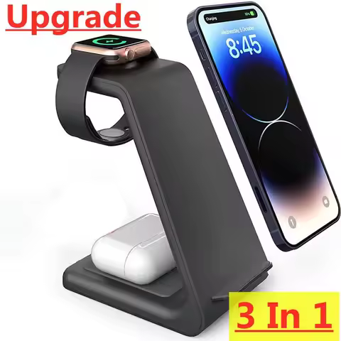 15W 3 in 1 Wireless Charger Stand for iPhone 15 14 13 12 11 X XR Apple Watch 6 7 8 iWatch Airpods Pr