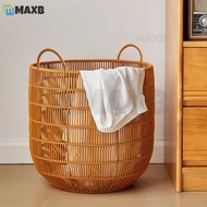 Storage Basket Imitation Rattan Waterproof Laundry Basket Bathroom Laundry Hamper Laundry Basket