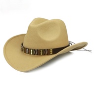 Felt Hat for Men Women Fedora Hat In Cowboy Style Fedora Hat with Buckle