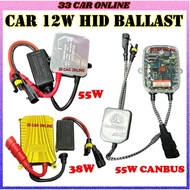 HIGH QUALITY Car Headlight 38W / 55W 12V HID GOLD Slim HID Ballast for H1 H3 H4 H7 H8 H9 H11 H16 900