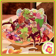 Spider's house 3D Sticker new model decorative Sticker, 3D landscape Sticker, sticky house landscape