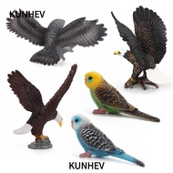 KUNHEV 1/2/5Pcs Simulation Bird Models, Realistic Hand Painted Bird Animals Figurines,  PVC Parrot B