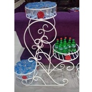 standing rak air minum kemasan bahan besi tempat tisu lebaran