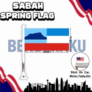 【Benderaku】Sabah Spring Flag Bendera Spring Sabah Negeri/State Spring Flag Car Motor Spring Flag Min