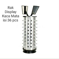 Display Rak Kaca Mata Bulat 36 Set Pajangan Kaca mata putar