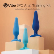 B-Vibe 3-Piece Silicone Anal Plug Training Kit With Suction Base