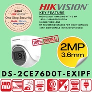 HIK VISON 2MP Dome DS-2CE76D0T-EXIPF - NEW*