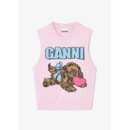Ganni-Pink Puppy Wool Vest