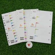 Liyou A4 Colour Index Divider 11Hole (TYPE PLASTIC)*