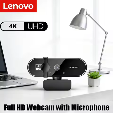 Lenovo 4K Streaming Web Camera 2K Autofocus Full HD USB Webcam 1080P 60FPS With Microphone Laptop Vi