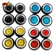 [LAHOMIA] Alloy RC Wheel Rim Tires Rubber Tires for K969 K989 P929 1:28 Hard-anodized Rally Truck Ca