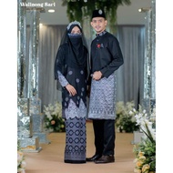 [FULL SET 7 ITEM HITAM] BAJU PENGANTIN/NIKAH/TUNANG/ KURUNG MODEN SONGKET WALINONG SARI