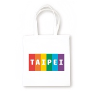 Taiwan Souvenir Rainbow Taipei Canvas Bag/Shopping Bag/With Zipper Inner Bag