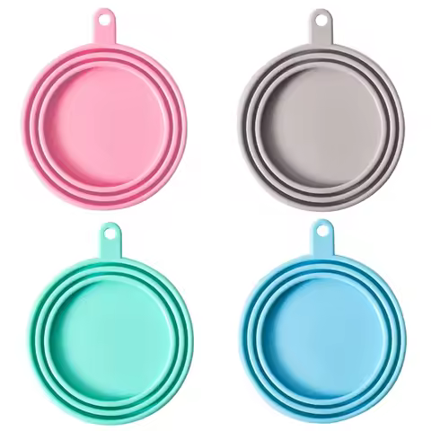 3 in 1 Universal BPA Free Soft Silicone Food Can Cover Reusable Pet Food Can Lid