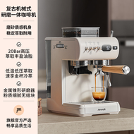 內地直送 - 新款復古研磨一體家用濃縮高壓萃取打奶泡意式半自動咖啡機溫控