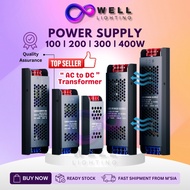 24V Bekalan Kuasa Power Supply 24V AC 100-265V TO DC 24V 100/200/300/400W LED Driver Transformer Lam
