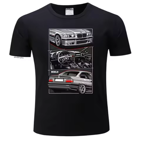 man crew neck t-shirt E36 Sport Car Illustration T-Shirt t shirt man Tee shirt tshirts for men