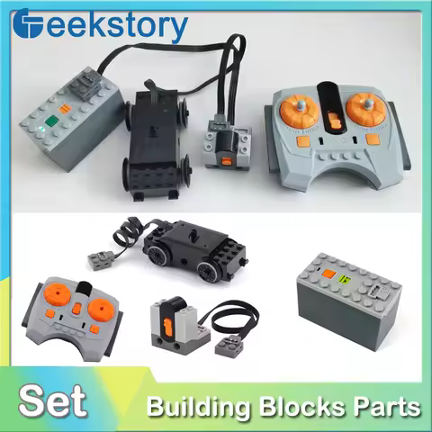 Train Track Motor High-Tech PF Building Blocks Power Functions Parts Infrared Remote Control Set Bri