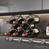 Grape Luxury Red Wine Rack High-End Oblique Wine Bottle Rack Diamond-Shaped Red Wine Rack Household 