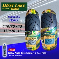 WESTLAKE Tire RIM 13 Tubeless Tires H507 ( 110/70-13 , 130/70-13 ) With FREE Sealant and Pito