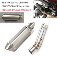 Fit For HONDA CBR500 CBR500R CB500X CB500F CBR400R CB400X 2013-2019 Motorcycle Exhaust Middle Pipe L