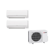 Mitsubishi Electric三菱電機1.0匹+1.5匹變頻淨冷多聯式一拖二掛牆分體冷氣機MXY-2H50VF2-PA+MSYGS09VF+MSYGS12VF