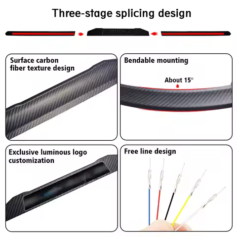 High Quality New Red ABS LED Rear Tail Wing Spoiler