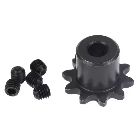 04C Chain Gear 45# Steel 10 Teeth Industrial Sprocket Wheel With Top Wire Bore 5mm 6mm 8mm 10mm
