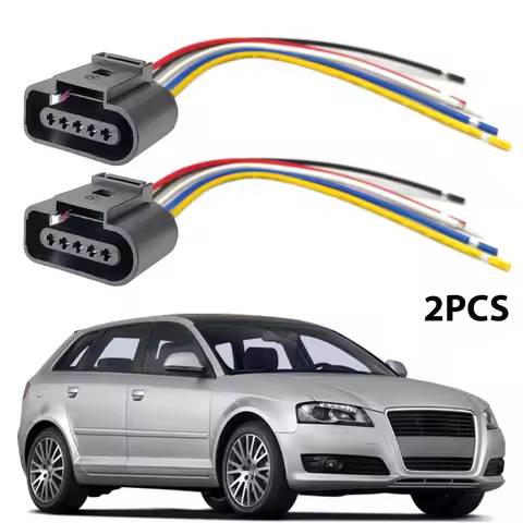 2x 5PIN For AUDI A1 8X A3 8P A4 B7 A6 C6 TT Q7 4L MAF Mass Air flow Meter Sensor Female Connector Pl