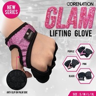 CoreNation Cross Weight Lifting Pro Gym Glove - - Pro Gym Glove Long Strap - Premium Grip Glove - Gl