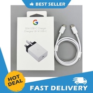 (IMPORT ORIGINAL)Google 30W Charger UK Plug Fast Charging Travel Adapter 100CM Type C To Type C For 